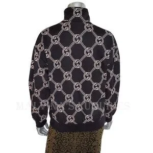 Gucci | Jackets & Coats | Gucci Jacket Black White Gg Logo Jersey